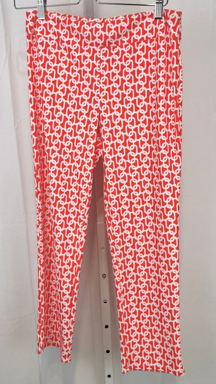 NWT JUDE CONNALLY Lucia Slim Ankle Crop Pants 201084 Chain Link Apricot Orange S